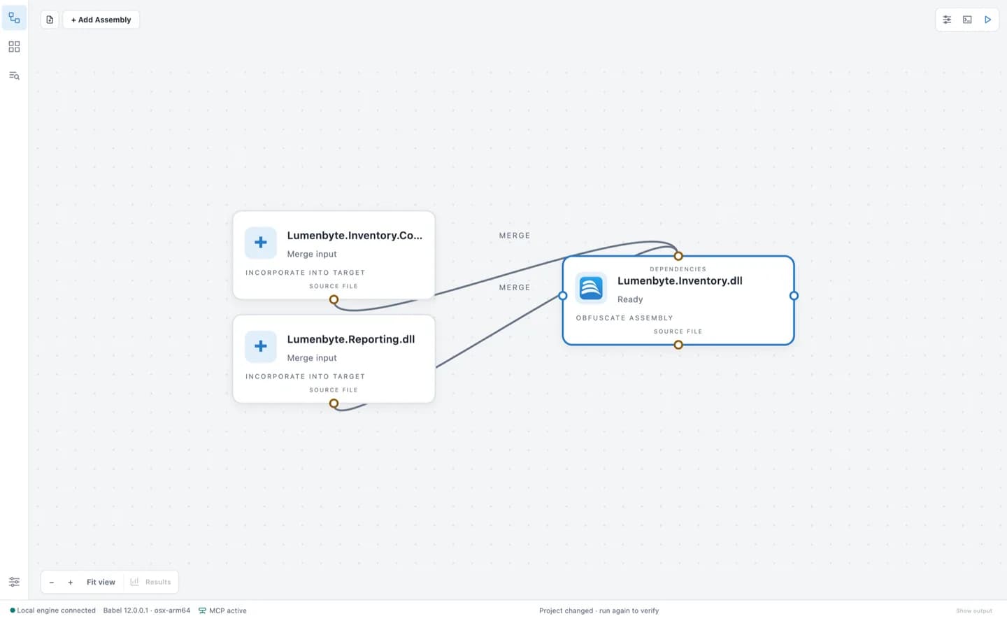 Map your assemblies, references and dependencies in one canvas.