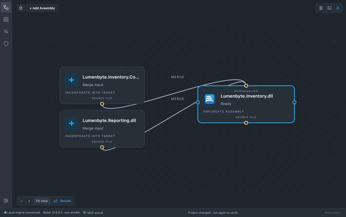 Map your assemblies, references and dependencies in one canvas.